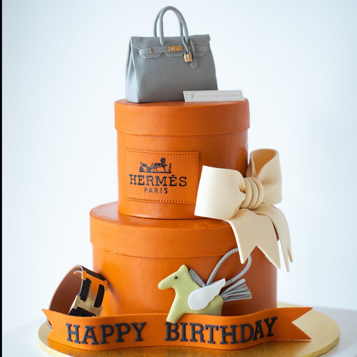 Pink Hermes Bag Cake